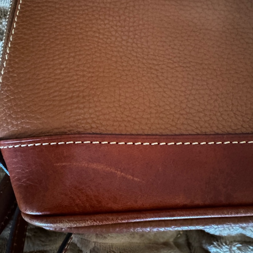Dooney & Bourke Caramel Pebble Grain Zip Pod Backpack - Picture 6 of 9